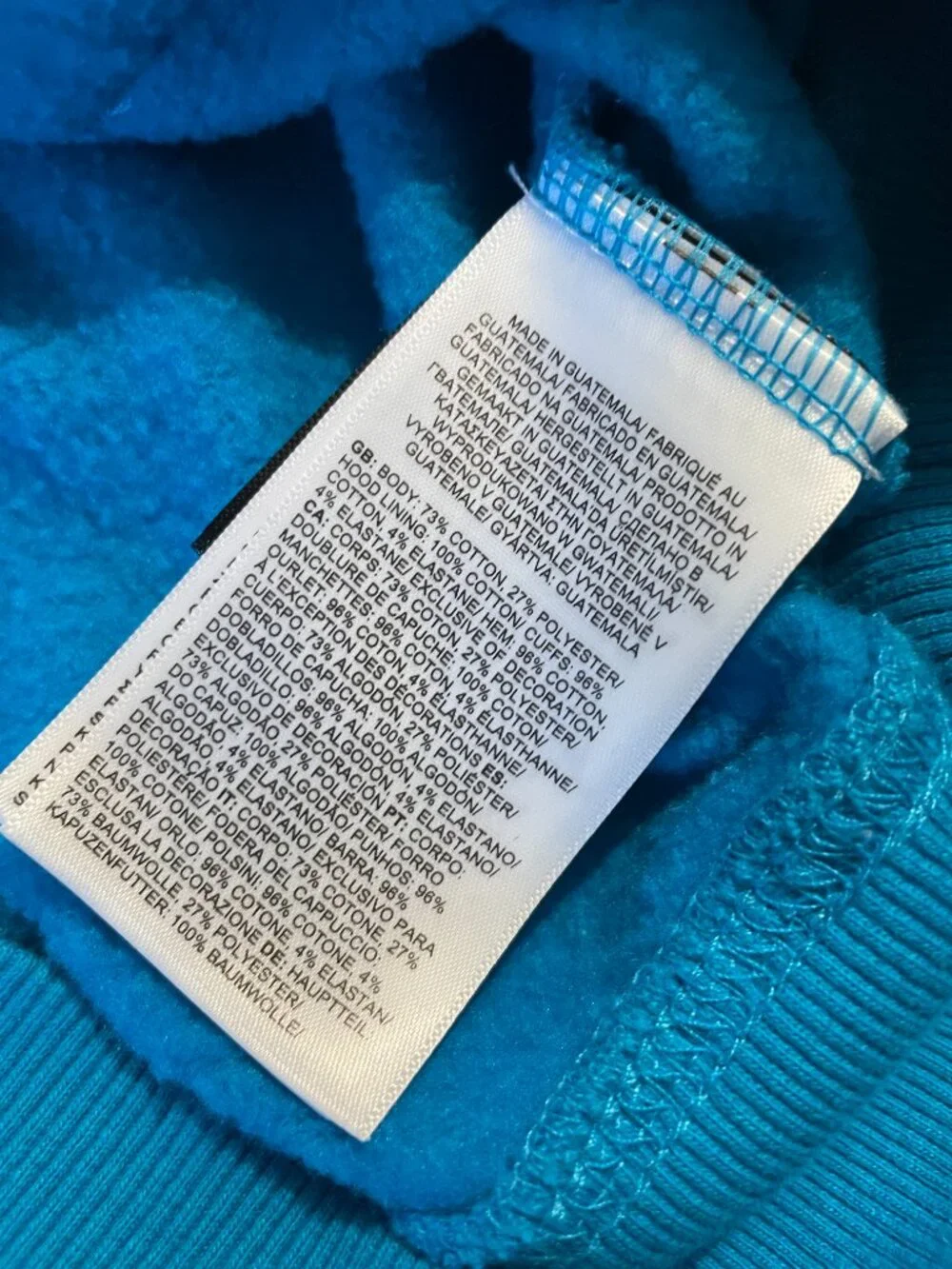 North Face Men's Hoodie Size L Blue Logo Oversized Gorpcore Outdoors Hiking
